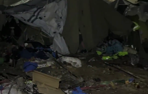 Thumbnail preview image for the video titled: Aftermath of Israeli massacre at displacement camp in Gaza City