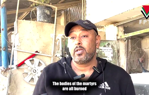 Thumbnail preview image for the video titled: Interview of Paramedic aboue the four men killed by Israeli drone strike in Tulkarm