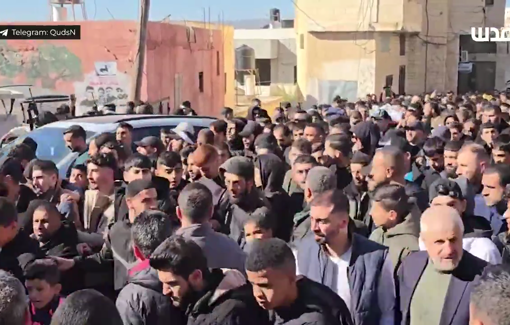 Thumbnail preview image for the video titled: Scenes from the funeral of Rayan Bani Odeh, 17 y/o killed by Israeli airstrike in Tammun