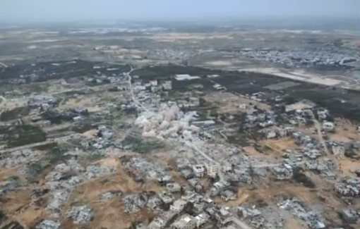 Thumbnail preview image for the video titled: Blowing up blocks in North Gaza