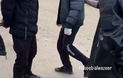 Thumbnail preview image for the video titled: Father mourns his eldest son killed in an Israeli strike on a tent