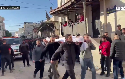 Thumbnail preview image for the video titled: Funeral of Yazid Al-Jaaysa and Muhammad Al-Amer, bothwho were killed by Palestinian Authority