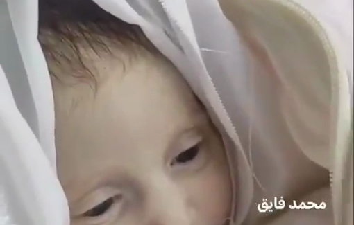 Thumbnail preview image for the video titled: 11-day-old newborn baby, Aisha Al-Qassas, died from the freezing weather in a Mawasi tent