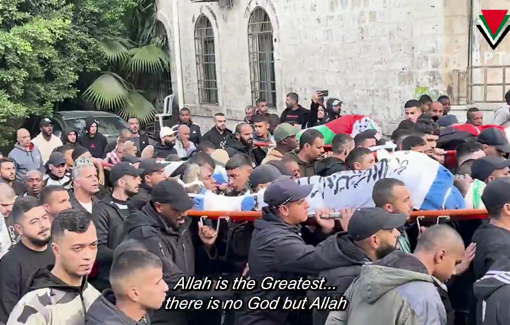 Thumbnail preview image for the video titled: Citizens bid farewell to 8 Palestinian killed by Israeli raid in Tulkarm Camps