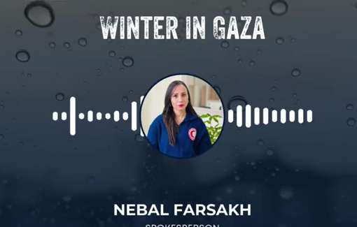 Thumbnail preview image for the video titled: PRCS member  Nebal  Farsakh shares the challenges faced by displaced families enduring cold