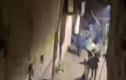 Thumbnail preview image for the video titled: Israeli forces violently arrest two Palestinian youths during their raid in the Old City of Nablus