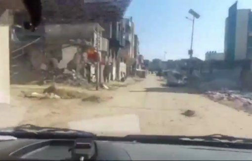 Thumbnail preview image for the video titled: Civil Defense crews retrieve Palestinians killed by Israeli drone in Khan Younis