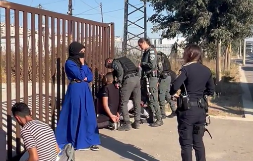 Thumbnail preview image for the video titled: Israeli soldiers force West Bank Palestinians to kneel publicly