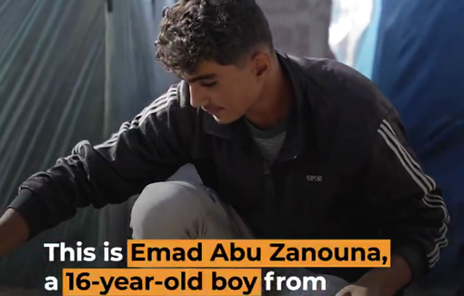 Thumbnail preview image for the video titled: 16-year-old Emad Abu Zanouna has started his own vegetable garden in the Khan Younis displacement camp