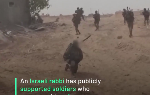 Thumbnail preview image for the video titled: An Israeli rabbi has publicly supported soldiers who were caught raping a Palestinian prisoner