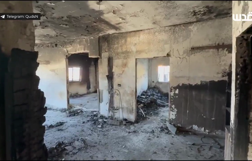 Thumbnail preview image for the video titled: The aftermath of the fire set by Palestinian Authority inside the home of the family of the martyr Jamil Al-Amouri