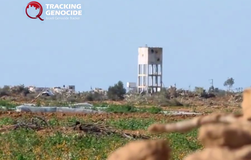 Thumbnail preview image for the video titled: Israeli Nahal soldiers rigged explosives to a water tank in Gaza City