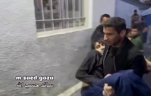 Thumbnail preview image for the video titled: Al-Ahli hospital flooded with casualties amid non-stop Israeli airstrikes