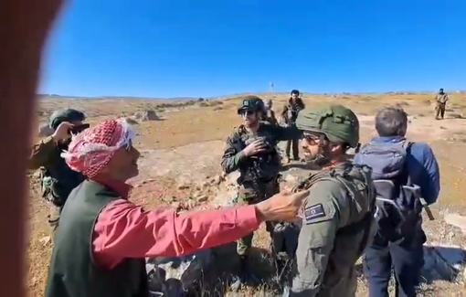 Thumbnail preview image for the video titled: Elderly shepherd from the village of Qawawis was arrested again by Israeli settler-soldiers