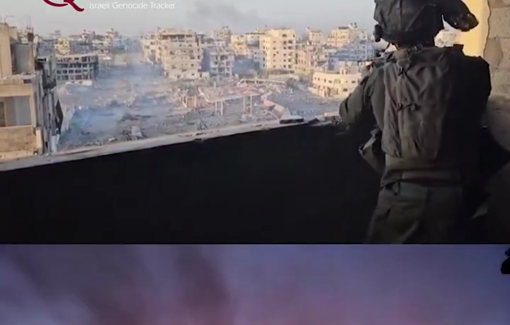 Thumbnail preview image for the video titled: Israeli Nahal reservist's footage of random fire in Gaza