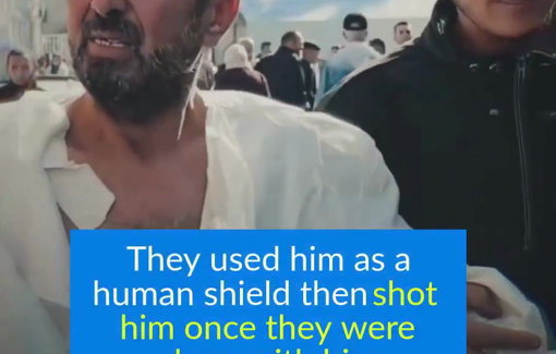 Thumbnail preview image for the video titled: Talal survived Israeli gunfire after being disposed of as a human shield