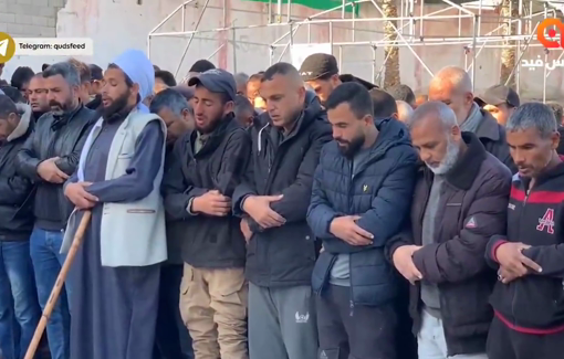 Thumbnail preview image for the video titled: Funeral of Al-Jabour family killed in Israeli strike on their tent at midnight