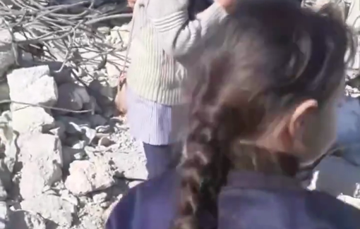 Thumbnail preview image for the video titled: Child returns from school to find her home demolished in the West Bank