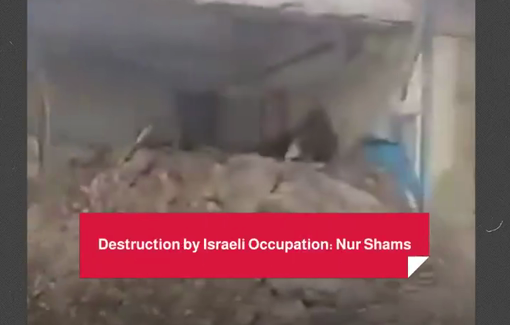 Thumbnail preview image for the video titled: The devastation caused by Israeli raid in Nur Shams Camp