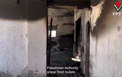 Thumbnail preview image for the video titled: The Palestinian Authority opened fire with machine guns on citizens' homes in Jenin