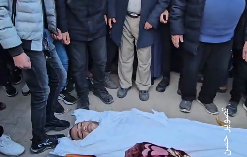 Thumbnail preview image for the video titled: Morning funerals in Khan Younis for Hamza Al-Farra and Muhammad Abu Muammar