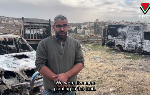 Thumbnail preview image for the video titled: Testimony about the settlers' pogrom on the town of Silwad, north of Ramallah