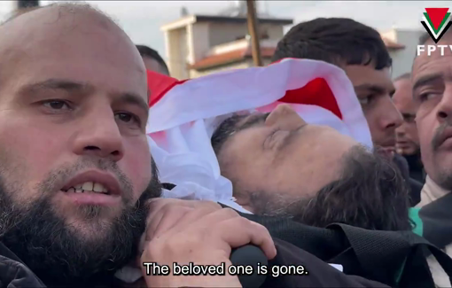 Thumbnail preview image for the video titled: Funeral of father and son killed by Palestinian Authorities in Jenin