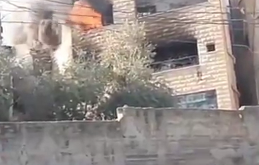 Thumbnail preview image for the video titled: Palestinian Authorities have fired energa shells at Ghassan Al-Sitti's hous