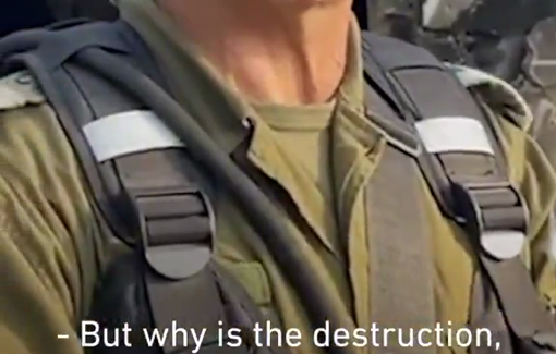 Thumbnail preview image for the video titled: IDF officer admits to killing 8 Israeli children by tank fire in Kfar Aza on October 7