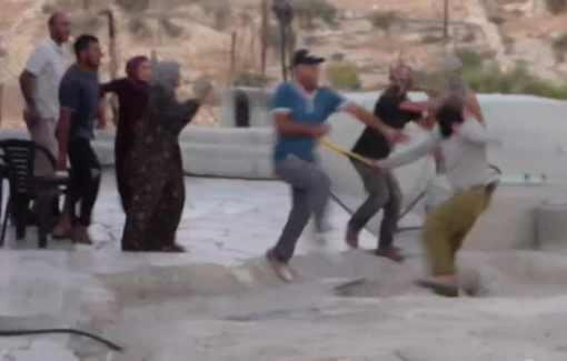 Thumbnail preview image for the video titled: Israeli Settlers militia attacked community of Shehab Al Bottom in Masafer Yatta