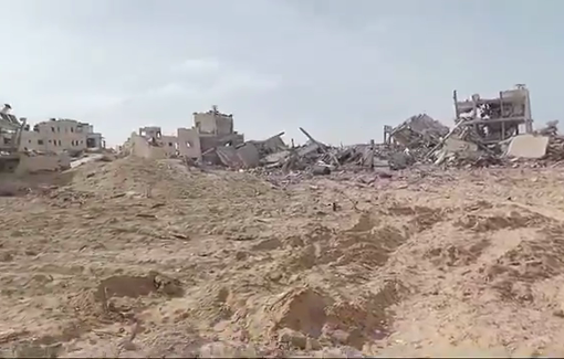 Thumbnail preview image for the video titled: Mass destruction of the Saudi neighborhood in Rafah