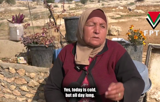 Thumbnail preview image for the video titled: Israeli settlers tried to kill a Palestinian family in the village of Susya, threw stones at the house at night