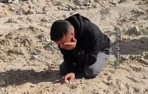 Thumbnail preview image for the video titled: Young man's brother shot in the head by Israeli sniper after the ceasefire started