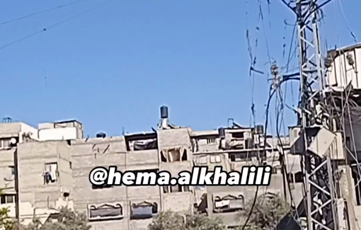 Thumbnail preview image for the video titled: Residential building in northeast Gaza flattened by Israeli airstrike in Al-Tuffah neighbourhood.