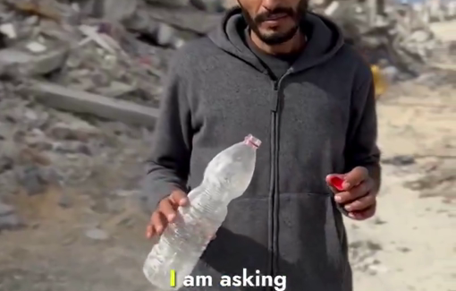 Thumbnail preview image for the video titled: Not one drop of water in Gaza