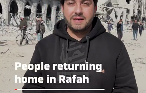 Thumbnail preview image for the video titled: Return to the ruins of Rafah