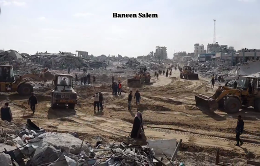 Thumbnail preview image for the video titled: Municipality begins clearing the rubble from the roads in Jabalia