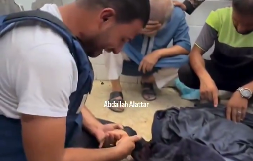 Thumbnail preview image for the video titled: “These hands fed me every day”, journalist Mahmoud Al-Louh says goodbye to his sister Inji killed in an Israeli strike