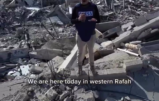 Thumbnail preview image for the video titled: Mass destruction of Rafah