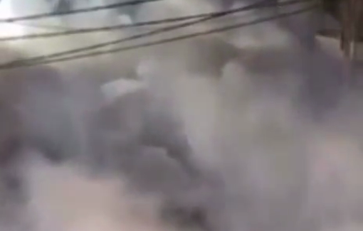 Thumbnail preview image for the video titled: Israeli forces fires heavy gas bombs during its ongoing storming of the Shuafat camp