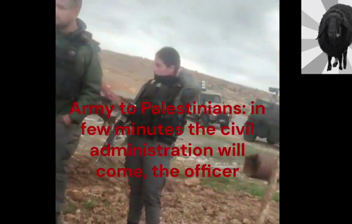 Thumbnail preview image for the video titled: Violent pogrom against the Qwawis farmers by Israeli settlers