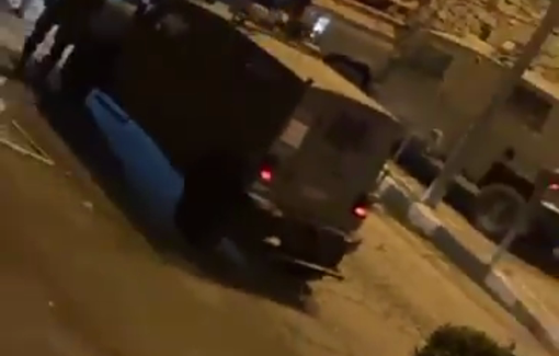 Thumbnail preview image for the video titled: Israeli forces detain residents and search their vehicles in Bir Haram al-Rama