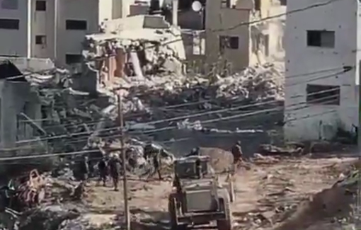 Thumbnail preview image for the video titled: Israeli forces leading wide-scale devastation of homes and infrastructure in Jenin