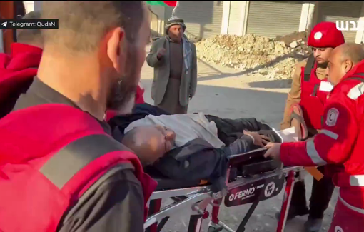 Thumbnail preview image for the video titled: A Palestinian man shot and injured by Israeli snipers in Tulkarm