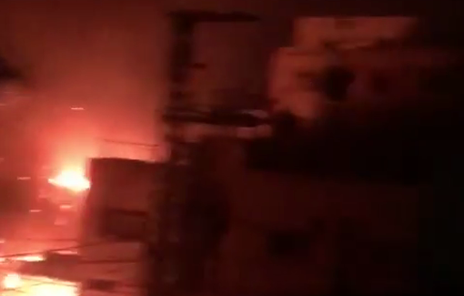 Thumbnail preview image for the video titled: Israeli forces blowing up a gas cylinder store inside a densely populated neighborhood in Tulkarm