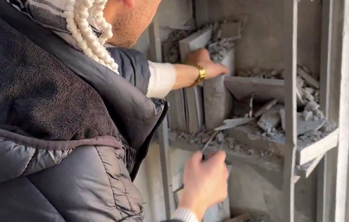 Thumbnail preview image for the video titled: Books found under ashes of a destroyed library by Israeli army in Gaza