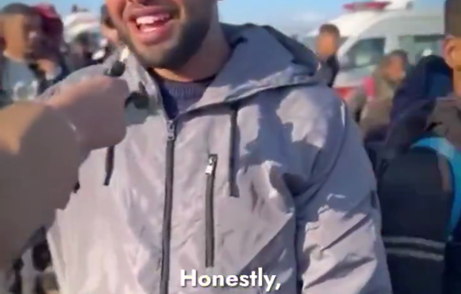 Thumbnail preview image for the video titled: He walked from North Gaza to central Gaza to experience the feeling of returning home