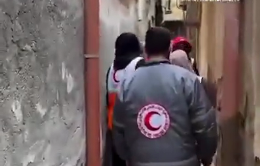 Thumbnail preview image for the video titled: PRCS rescuing an elderly man isolated in besieged Tulkarm