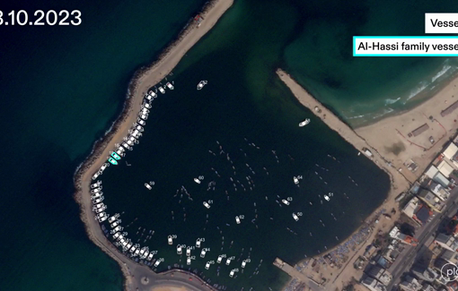 Thumbnail preview image for the video titled: Israeli forces repeatedly attacked Gaza’s main port in the weekS following 7 Oct 2023