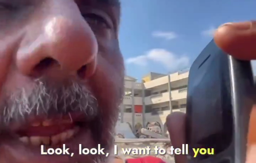 Thumbnail preview image for the video titled: Father asks IDF on the phone for safety assurances, then a strike hits nearby